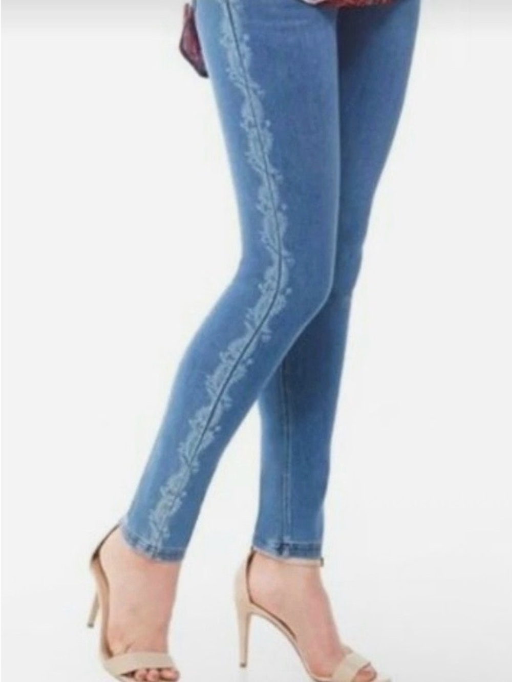 👖Nygard Luxe Denim Stretch Blue Jeans with Paisley Accent 3X